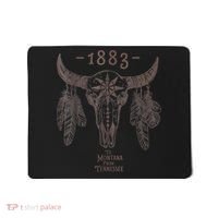 1883 Boho Cow Skull Cute Country Western Yellow Stone Mousepad thumb 0