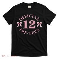 12th Birthday Coquette Bow 12 Year Old Birthday Girl T-Shirt thumb 0