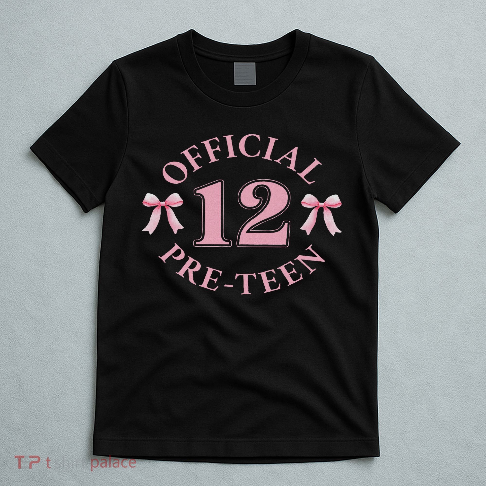 12th Birthday Coquette Bow 12 Year Old Birthday Girl T-Shirt
