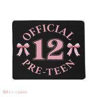 12th Birthday Coquette Bow 12 Year Old Birthday Girl Mousepad thumb 0