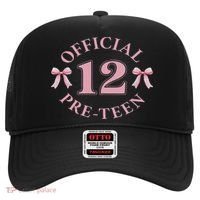 12th Birthday Coquette Bow 12 Year Old Birthday Girl Hat thumb 0