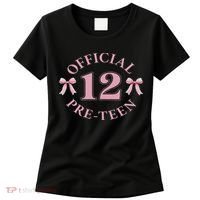 12th Birthday Coquette Bow 12 Year Old Birthday Girl Women's T-Shirt thumb 0