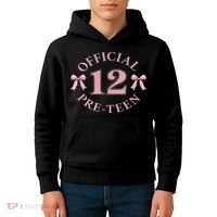 12th Birthday Coquette Bow 12 Year Old Birthday Girl Kids Hoodie thumb 4