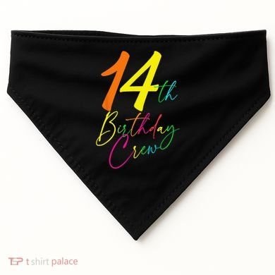 14th Birthday Crew USA-Made Doggie Bandana
