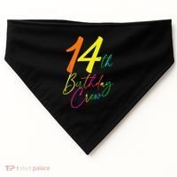14th Birthday Crew USA-Made Doggie Bandana thumb 0