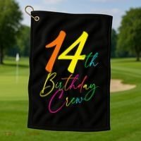 14th Birthday Crew Golf Towel thumb 1