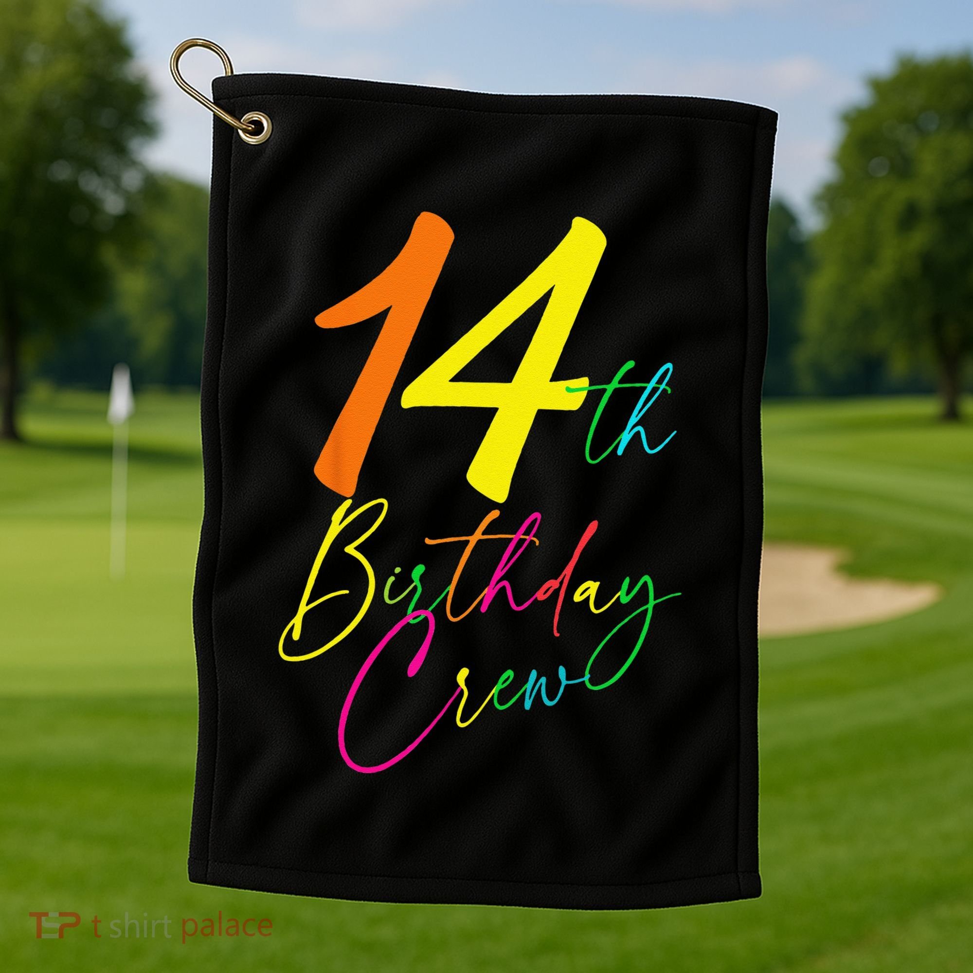 14th Birthday Crew Golf Towel
