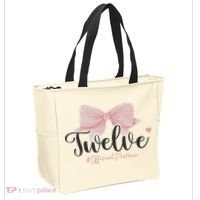 12th Birthday Coquette Bow 12 Year Old Birthday Girl Tote Bag thumb 2