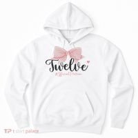 12th Birthday Coquette Bow 12 Year Old Birthday Girl Hoodie thumb 0