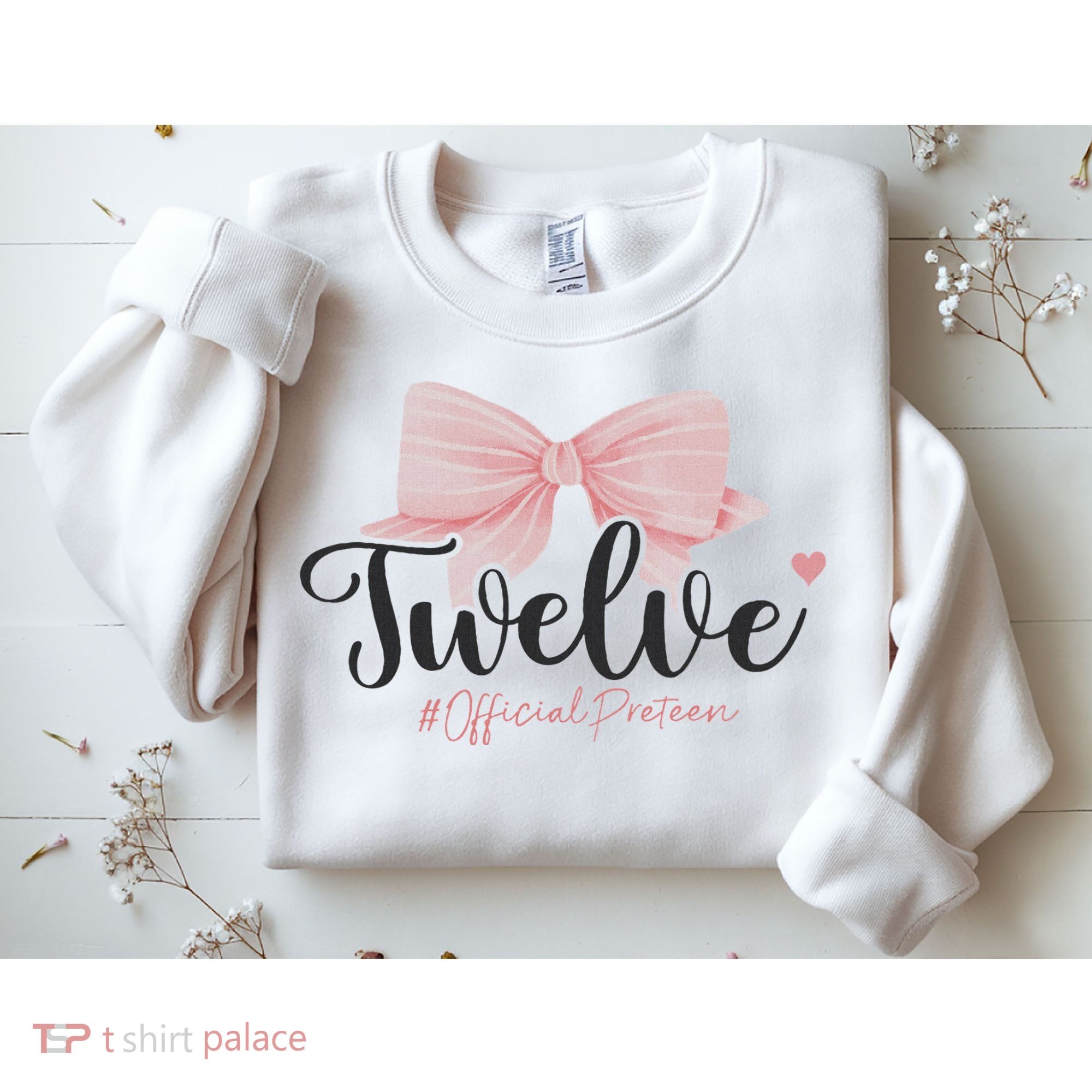 12th Birthday Coquette Bow 12 Year Old Birthday Girl Sweatshirt