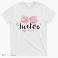 12th Birthday Coquette Bow 12 Year Old Birthday Girl T-Shirt thumb 0
