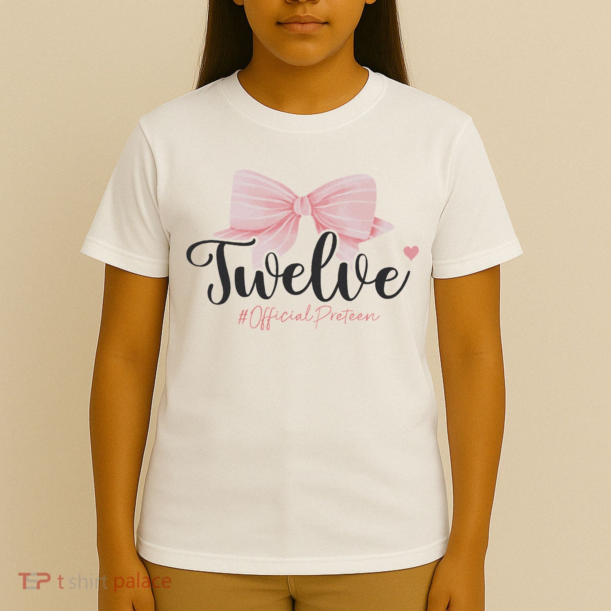 12th Birthday Coquette Bow 12 Year Old Birthday Girl T-Shirt