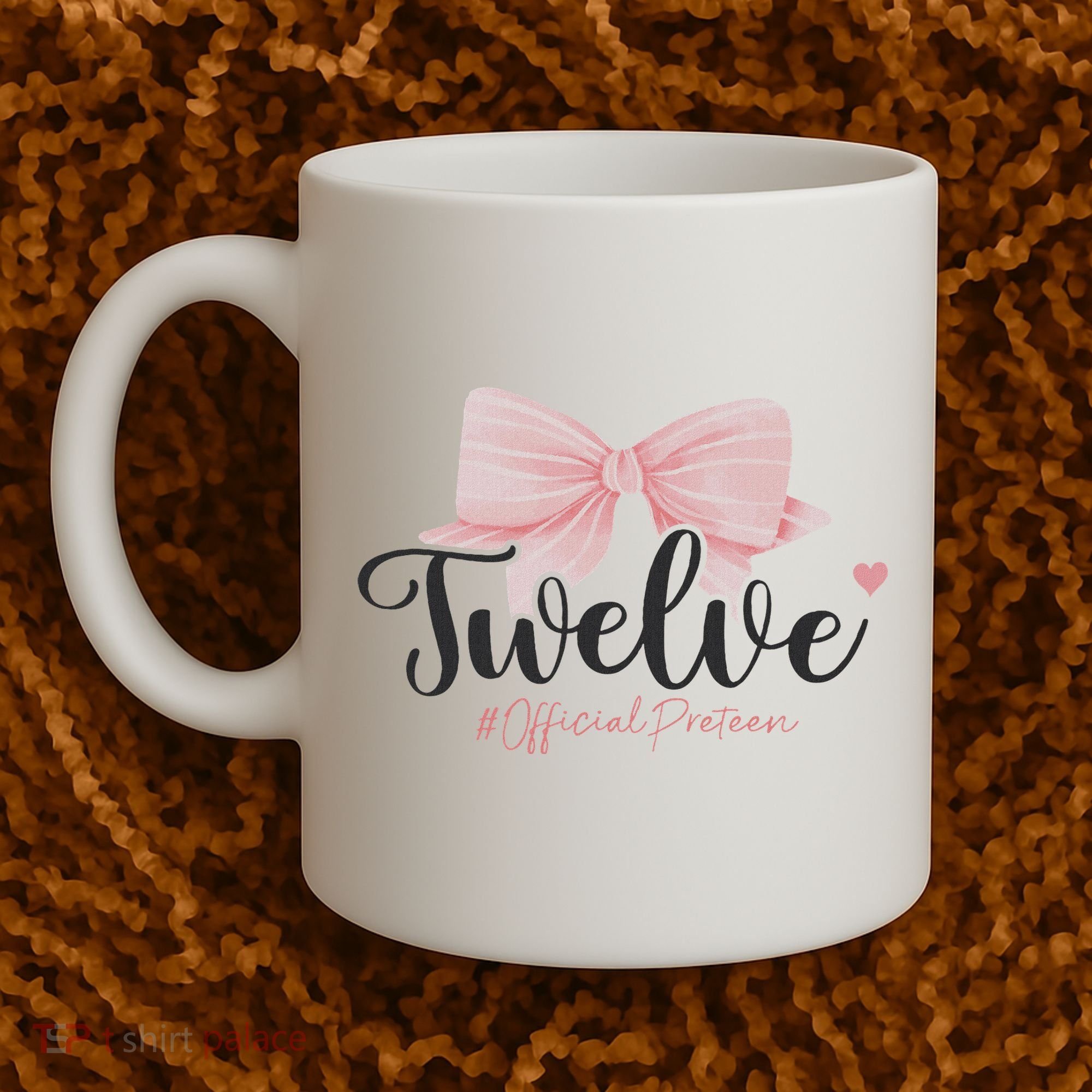 12th Birthday Coquette Bow 12 Year Old Birthday Girl Coffee Mug