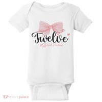 12th Birthday Coquette Bow 12 Year Old Birthday Girl Baby Bodysuit thumb 0