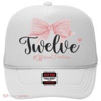 12th Birthday Coquette Bow 12 Year Old Birthday Girl Hat thumb 0