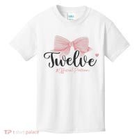 12th Birthday Coquette Bow 12 Year Old Birthday Girl Kids T-Shirt thumb 0