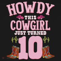 10th Birthday Cow Howdy Western Themed Birthday Sweatshirt thumb 3
