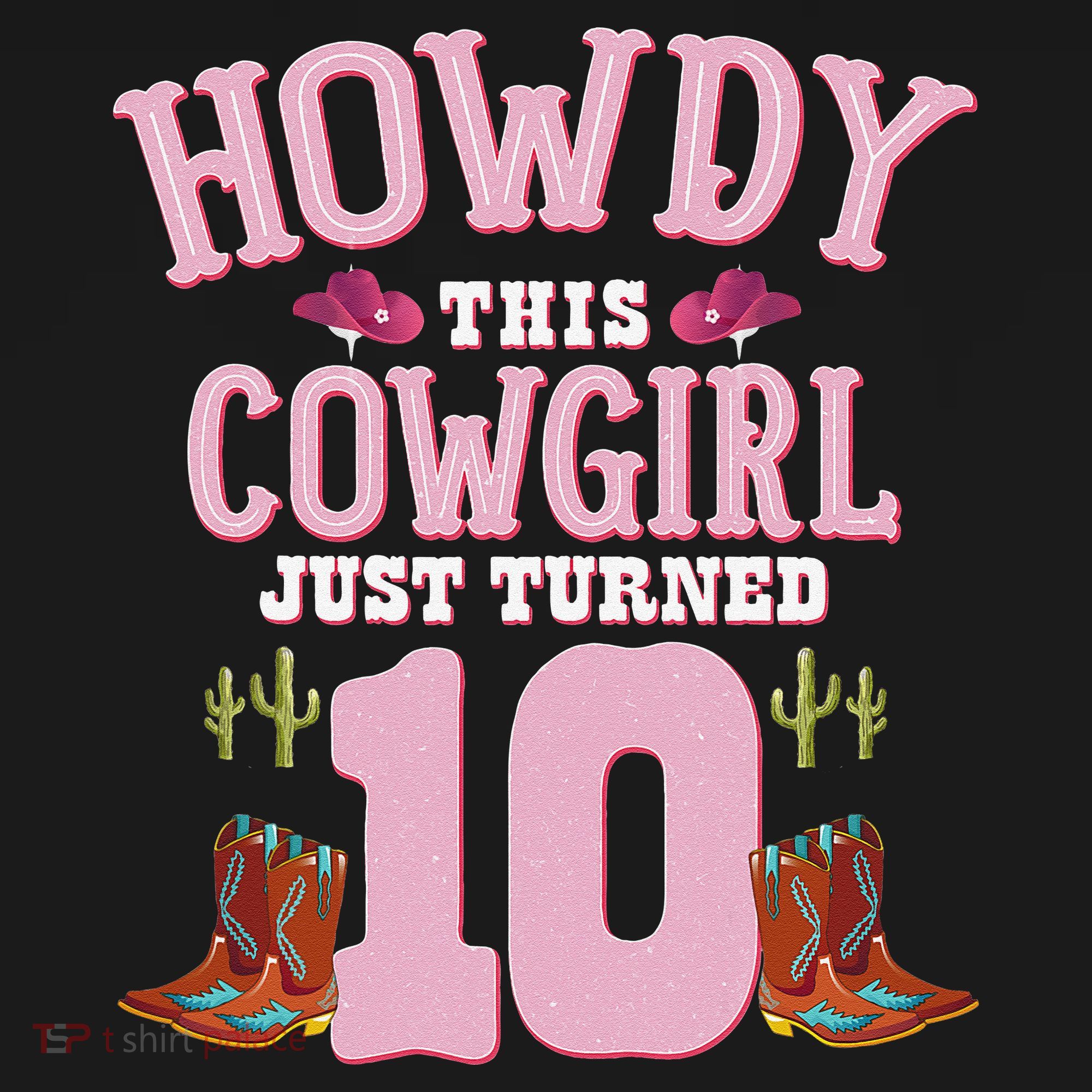 10th Birthday Cow Howdy Western Themed Birthday Sweatshirt