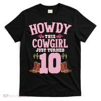 10th Birthday Cow Howdy Western Themed Birthday T-Shirt thumb 0