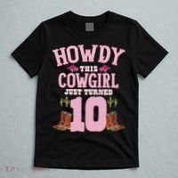 10th Birthday Cow Howdy Western Themed Birthday T-Shirt thumb 5
