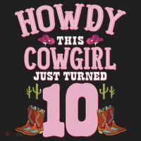 10th Birthday Cow Howdy Western Themed Birthday Hat thumb 2