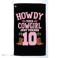 10th Birthday Cow Howdy Western Themed Birthday Golf Towel thumb 0