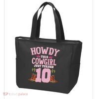 10th Birthday Cow Howdy Western Themed Birthday Tote Bag thumb 3
