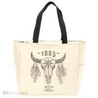 1883 Boho Cow Skull Cute Country Western Yellowstone Graphic Tote Bag thumb 0