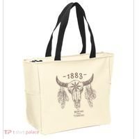 1883 Boho Cow Skull Cute Country Western Yellowstone Graphic Tote Bag thumb 2