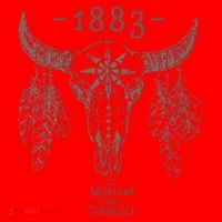 1883 Boho Cow Skull Cute Country Western Yellowstone Graphic Santa Hat thumb 1
