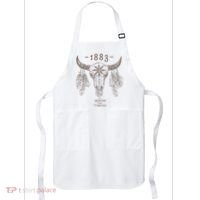 1883 Boho Cow Skull Cute Country Western Yellowstone Graphic Apron thumb 0