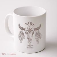 1883 Boho Cow Skull Cute Country Western Yellowstone Graphic Coffee Mug thumb 0