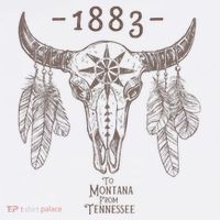 1883 Boho Cow Skull Cute Country Western Yellowstone Graphic Women's Hoodie thumb 2