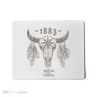 1883 Boho Cow Skull Cute Country Western Yellowstone Graphic Mousepad thumb 0