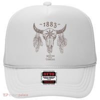 1883 Boho Cow Skull Cute Country Western Yellowstone Graphic Hat thumb 0