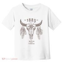 1883 Boho Cow Skull Cute Country Western Yellowstone Graphic Toddler T-Shirt thumb 0