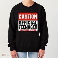 13 Birthday Caution Nager Boy 13yr 13th Birthday Women's Sweatshirt thumb 0