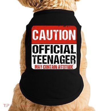 13 Birthday Caution Nager Boy 13yr 13th Birthday Doggie Tank