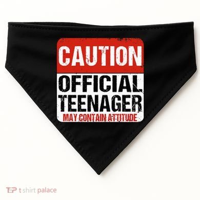 13 Birthday Caution Nager Boy 13yr 13th Birthday USA-Made Doggie Bandana