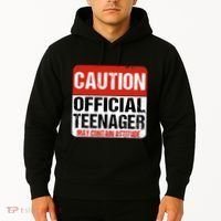 13 Birthday Caution Nager Boy 13yr 13th Birthday Hoodie thumb 2