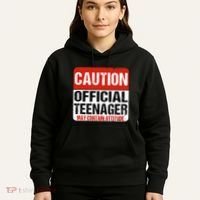 13 Birthday Caution Nager Boy 13yr 13th Birthday Hoodie thumb 5