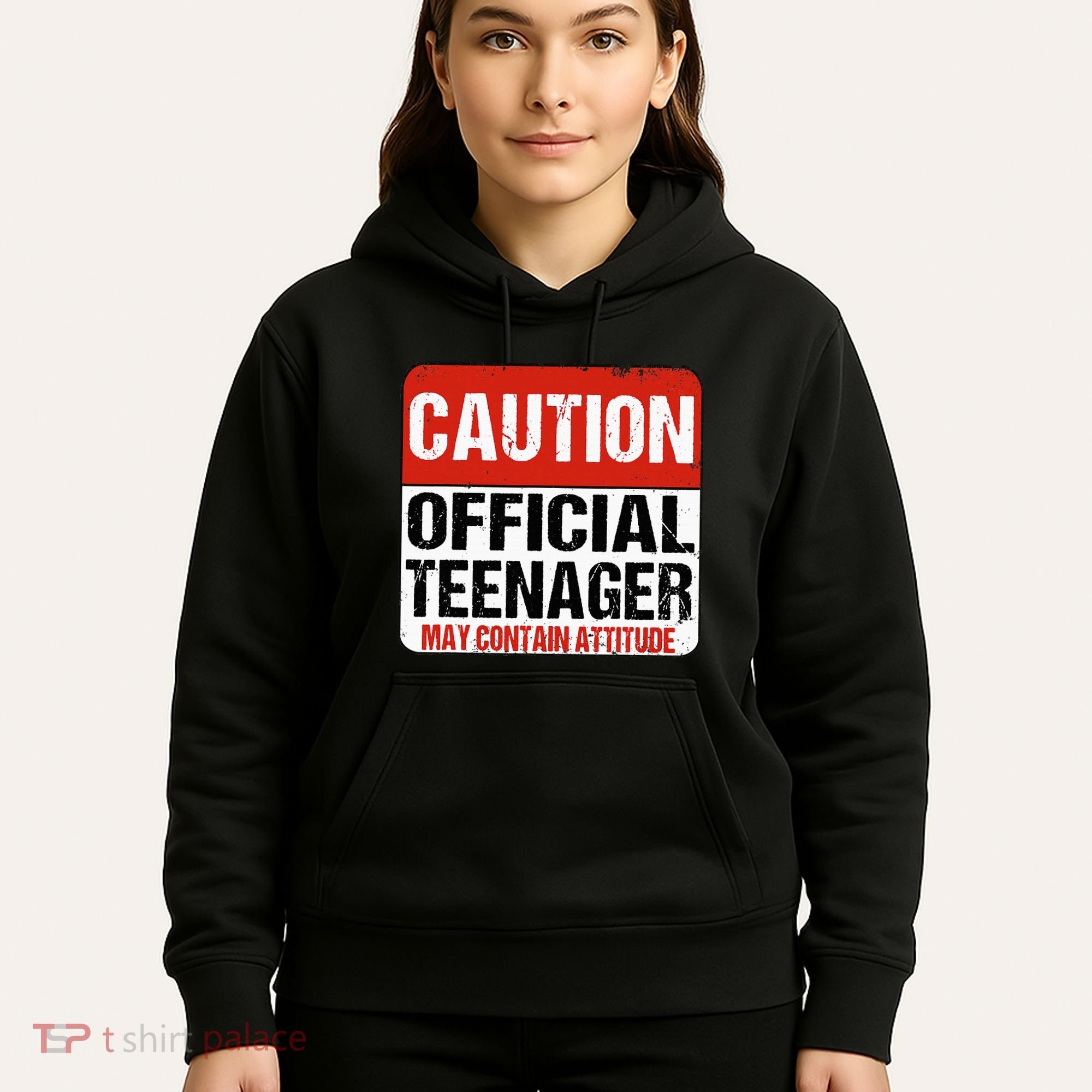 13 Birthday Caution Nager Boy 13yr 13th Birthday Hoodie