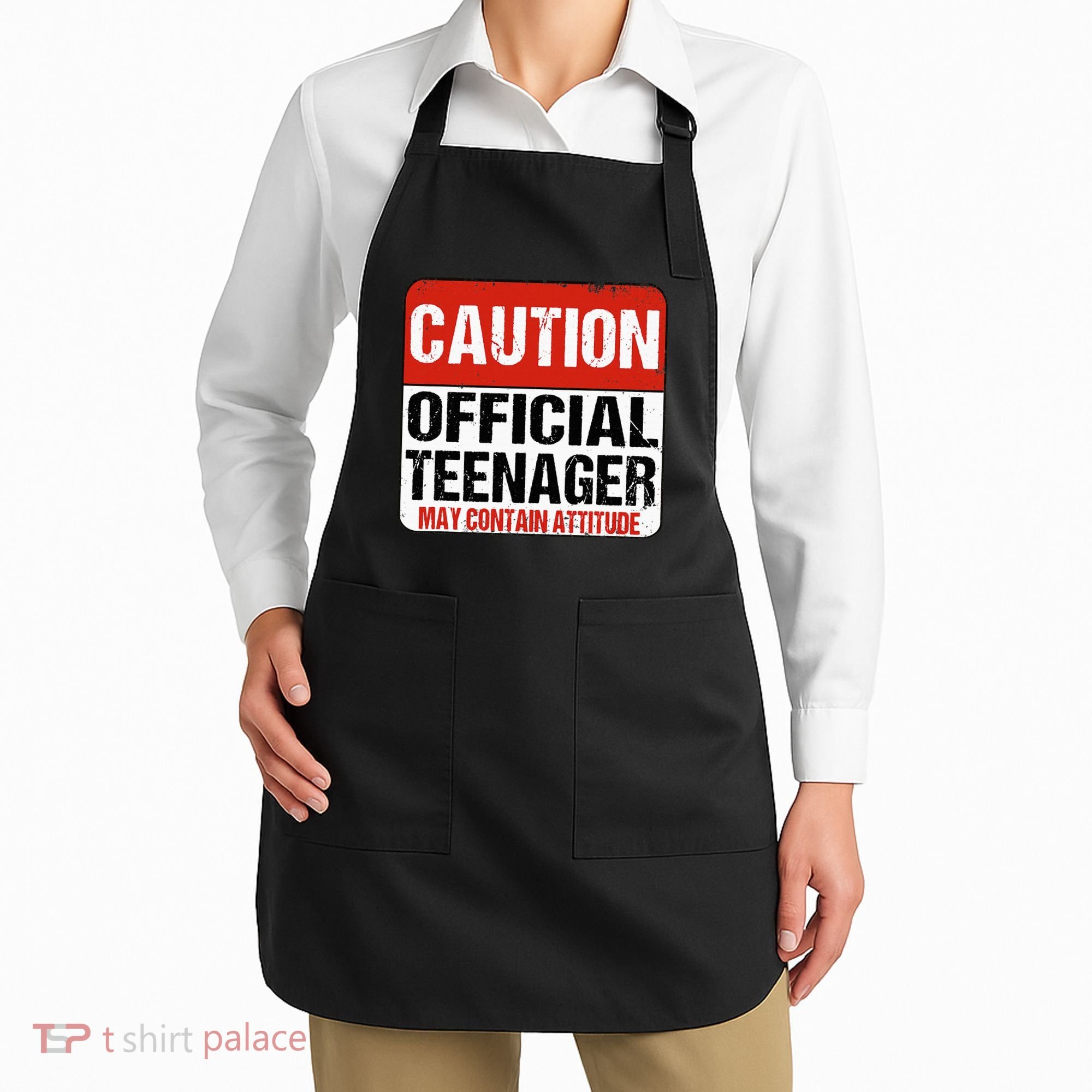 13 Birthday Caution Nager Boy 13yr 13th Birthday Apron