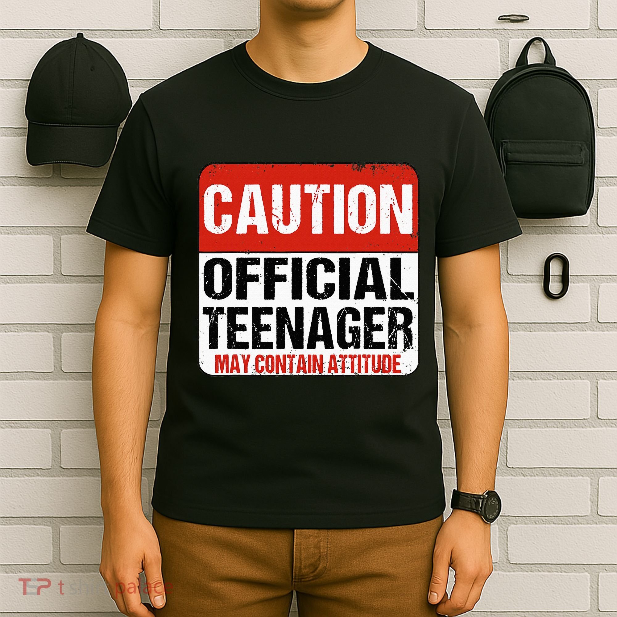 13 Birthday Caution Nager Boy 13yr 13th Birthday T-Shirt
