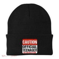 13 Birthday Caution Nager Boy 13yr 13th Birthday Beanie thumb 0