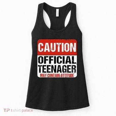 13 Birthday Caution Nager Boy 13yr 13th Birthday Women's Tank Top