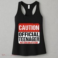 13 Birthday Caution Nager Boy 13yr 13th Birthday Women's Tank Top thumb 3