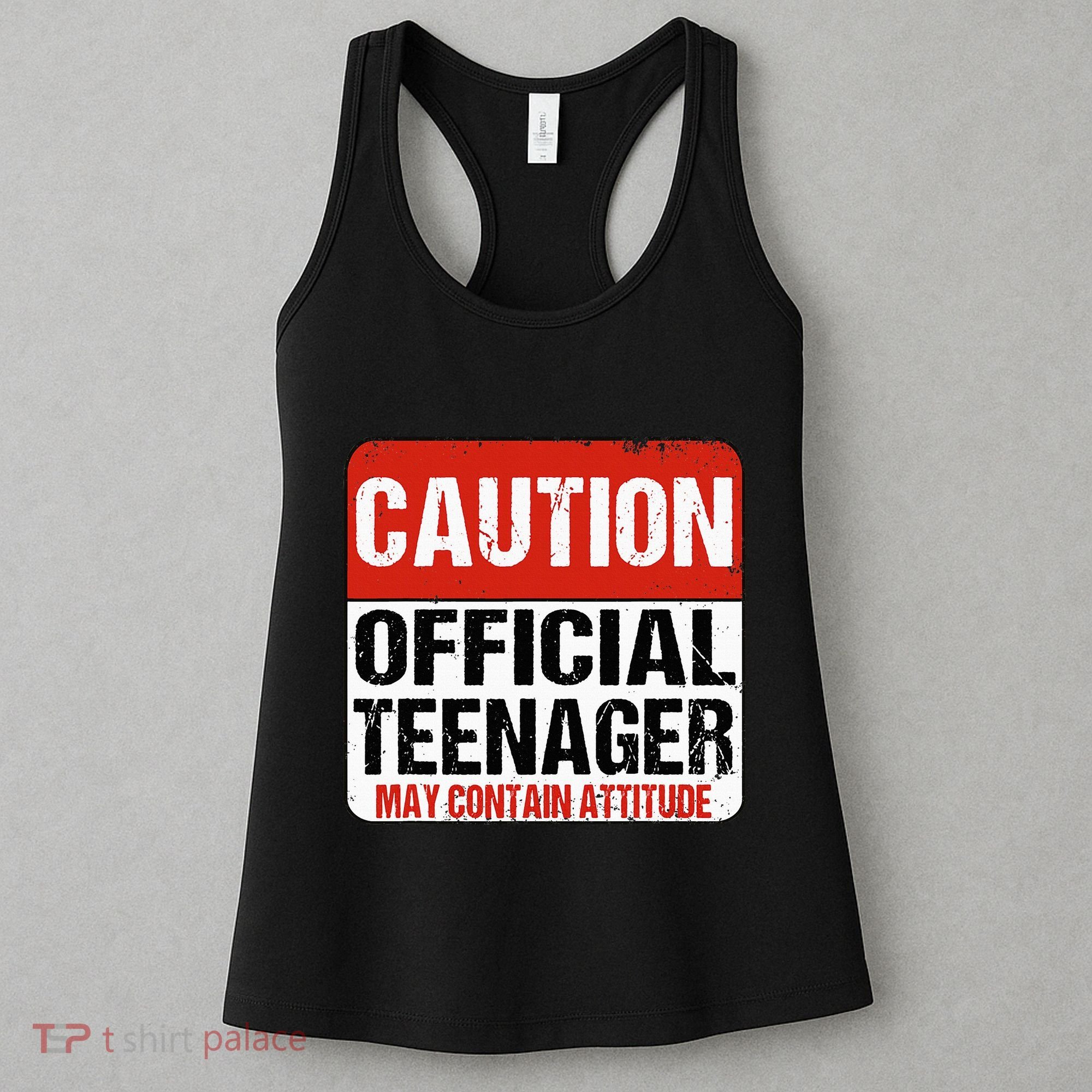 13 Birthday Caution Nager Boy 13yr 13th Birthday Women's Tank Top
