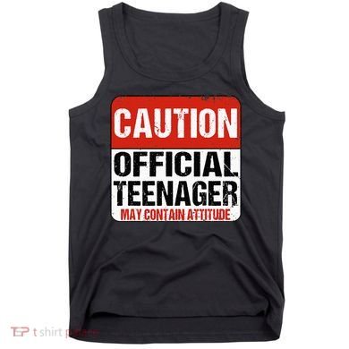 13 Birthday Caution Nager Boy 13yr 13th Birthday Tank Top
