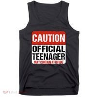 13 Birthday Caution Nager Boy 13yr 13th Birthday Tank Top thumb 0